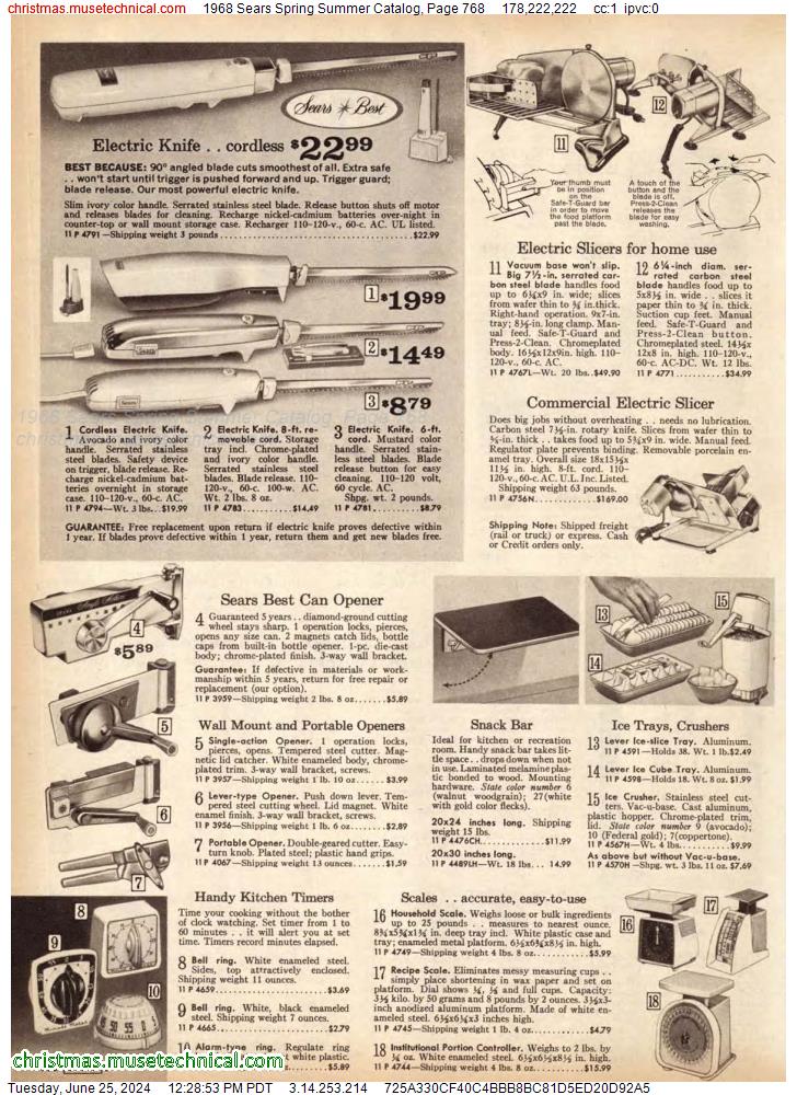 1968 Sears Spring Summer Catalog, Page 768