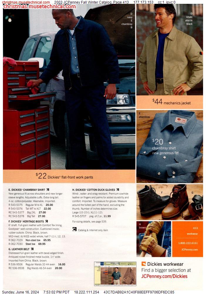 2003 JCPenney Fall Winter Catalog, Page 413