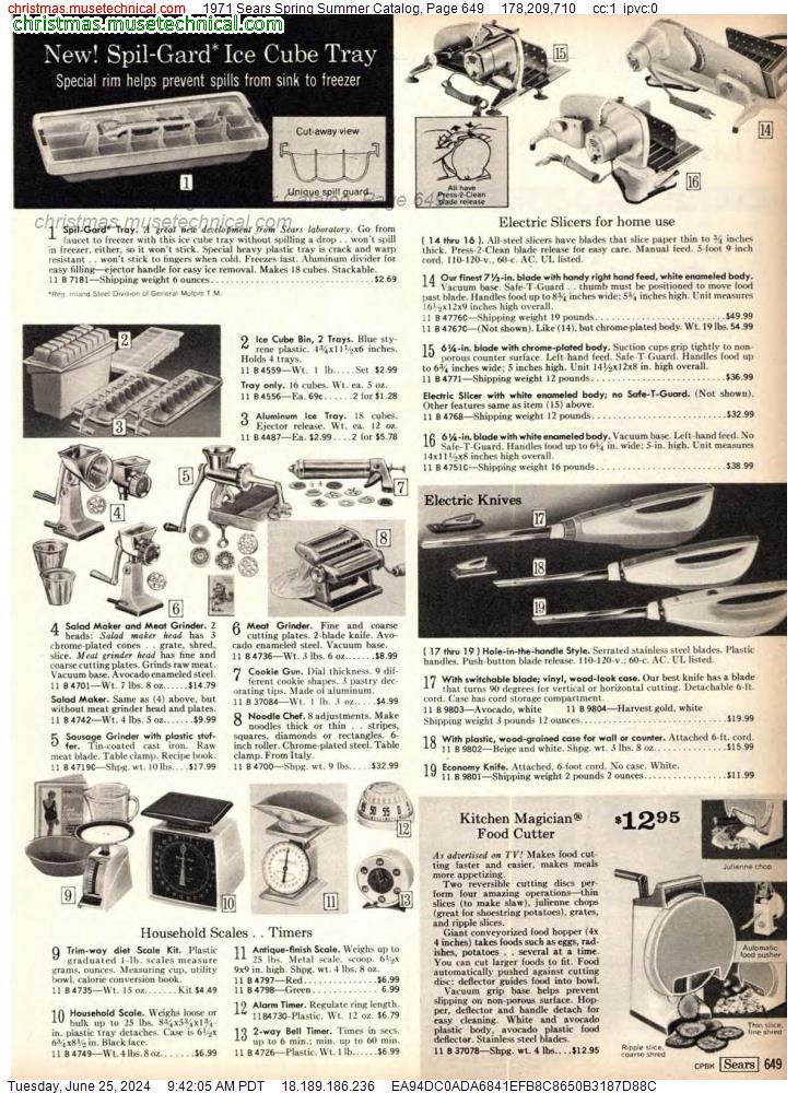 1971 Sears Spring Summer Catalog, Page 649