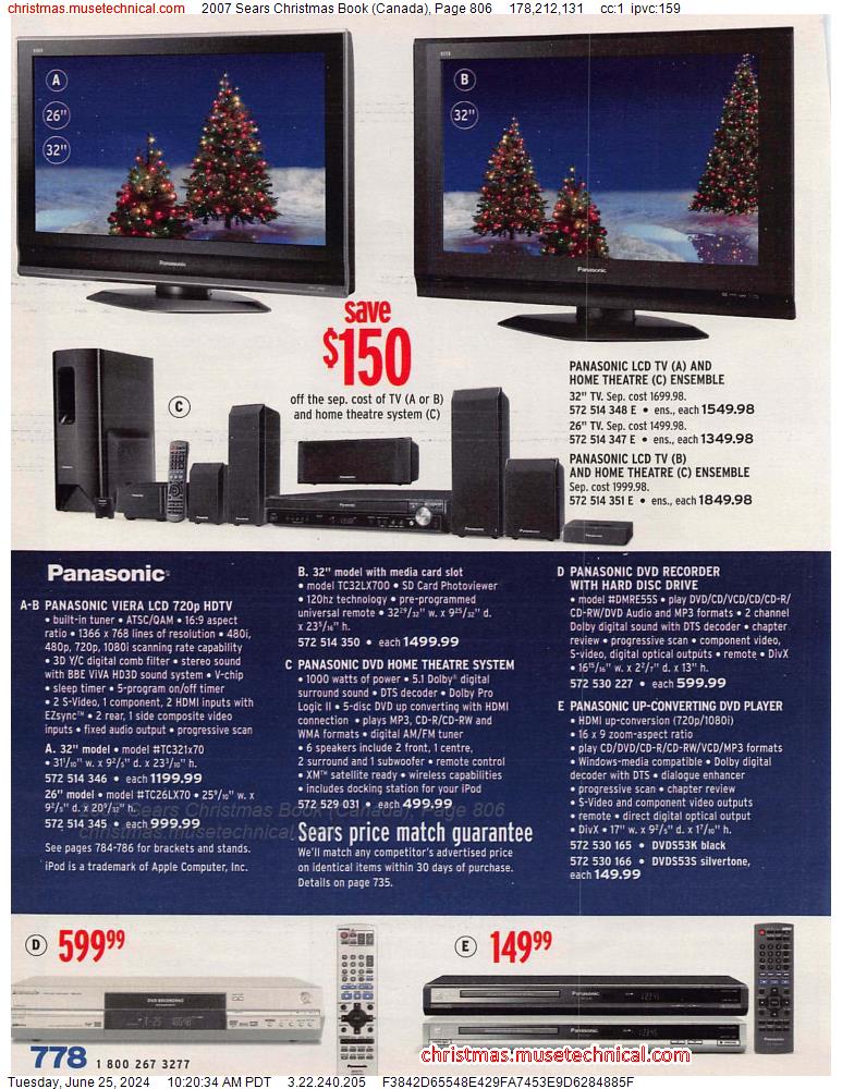 2007 Sears Christmas Book (Canada), Page 806