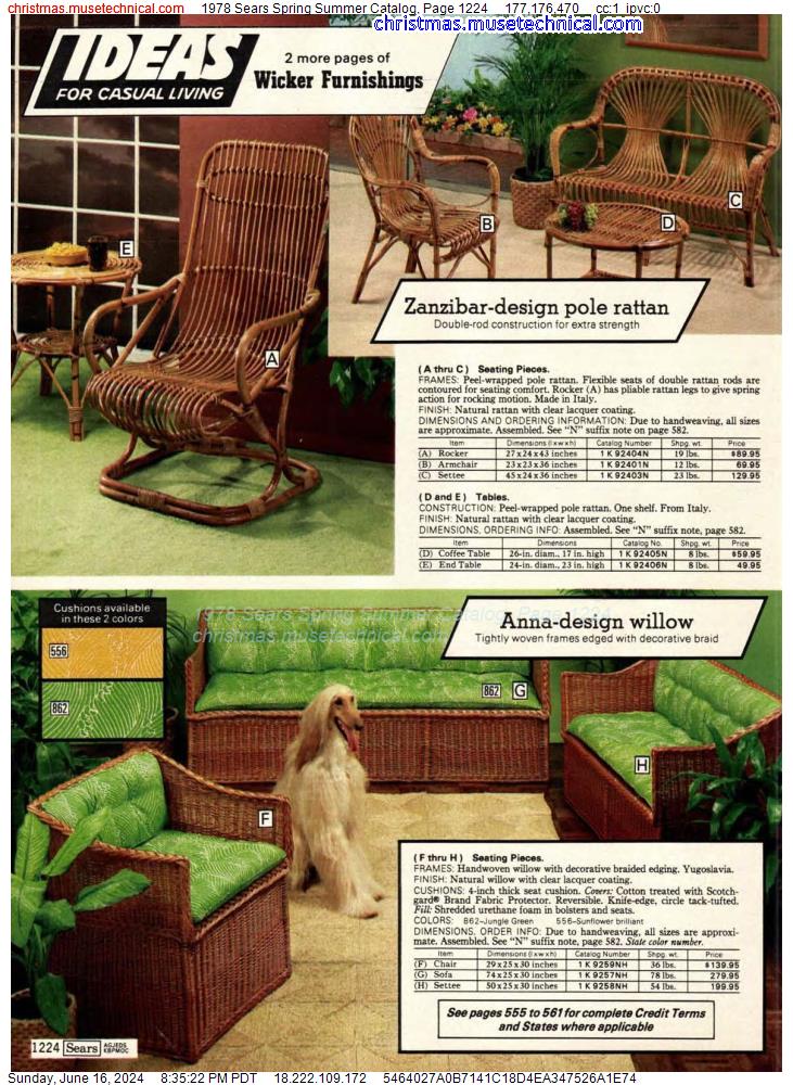 1978 Sears Spring Summer Catalog, Page 1224