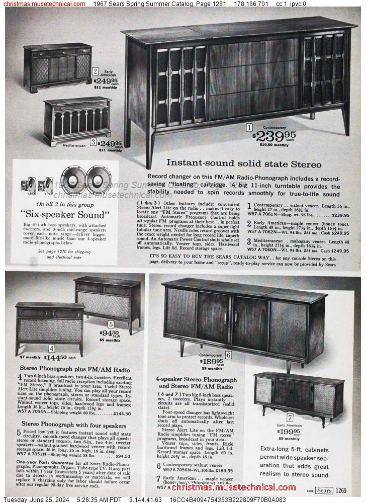 1967 Sears Spring Summer Catalog, Page 1281
