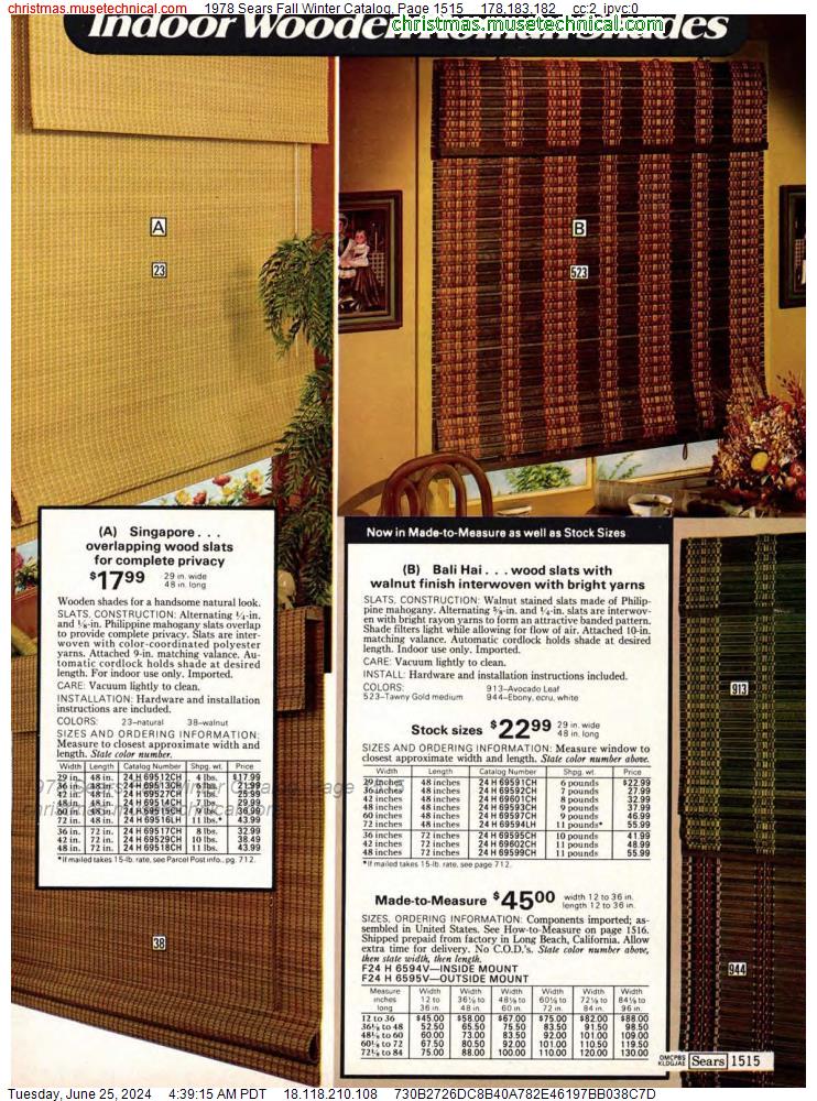 1978 Sears Fall Winter Catalog, Page 1515