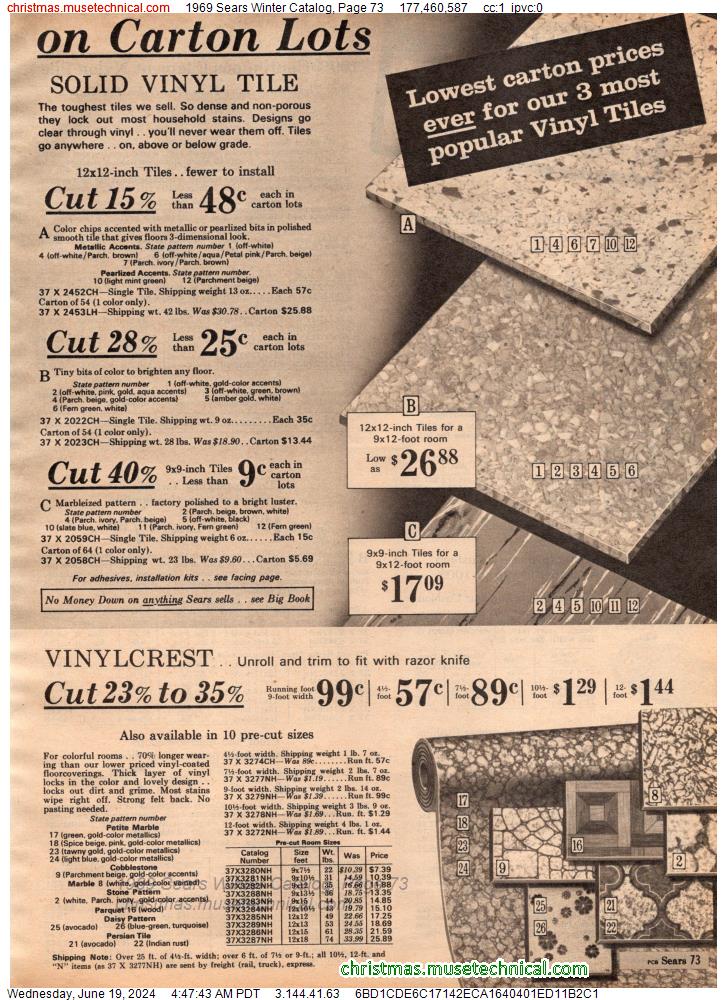 1969 Sears Winter Catalog, Page 73