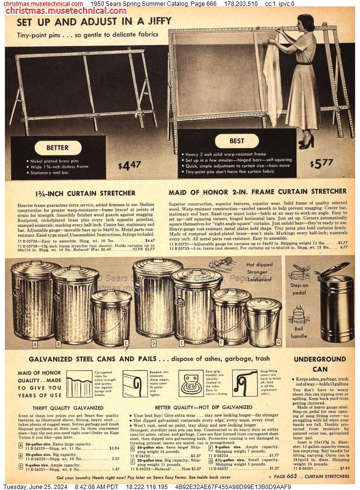 1950 Sears Spring Summer Catalog, Page 666