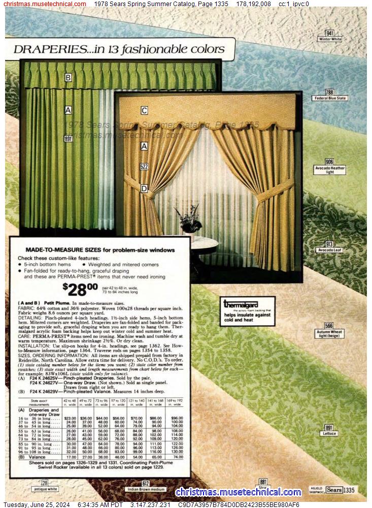 1978 Sears Spring Summer Catalog, Page 1335