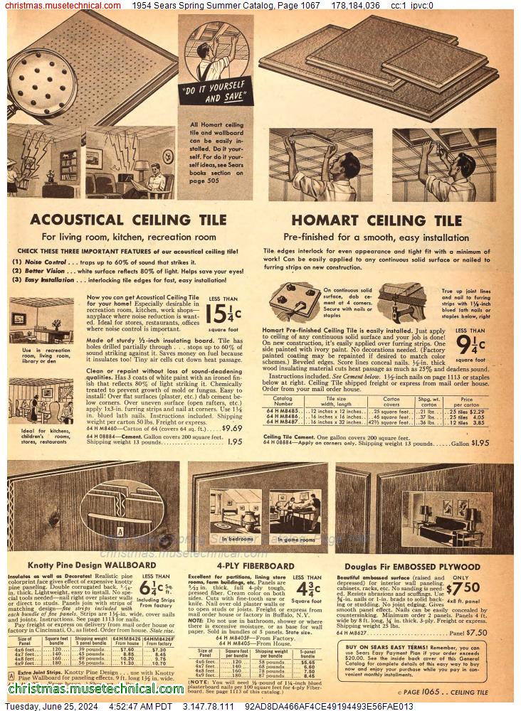 1954 Sears Spring Summer Catalog, Page 1067