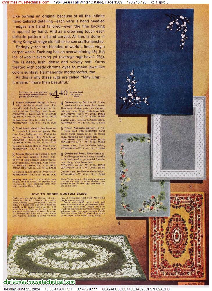 1964 Sears Fall Winter Catalog, Page 1509