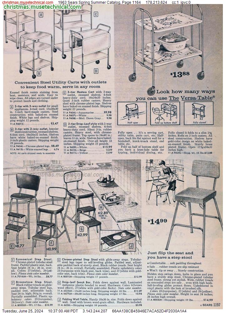 1963 Sears Spring Summer Catalog, Page 1164