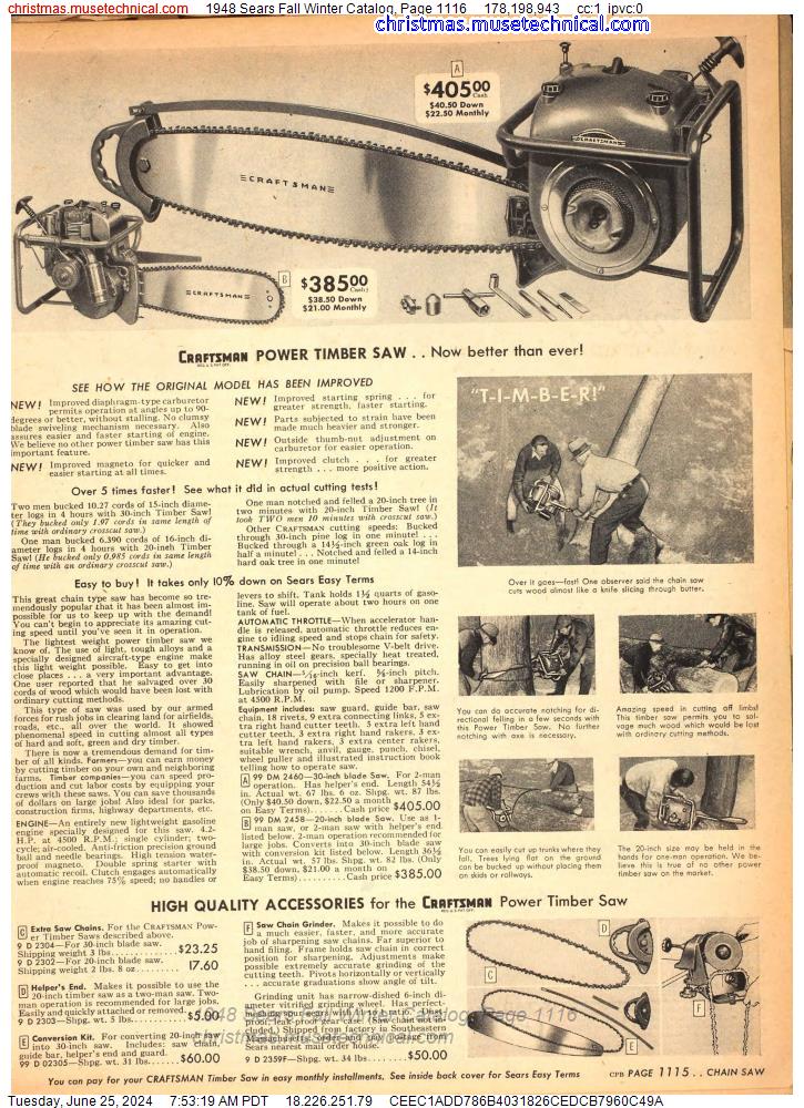 1948 Sears Fall Winter Catalog, Page 1116