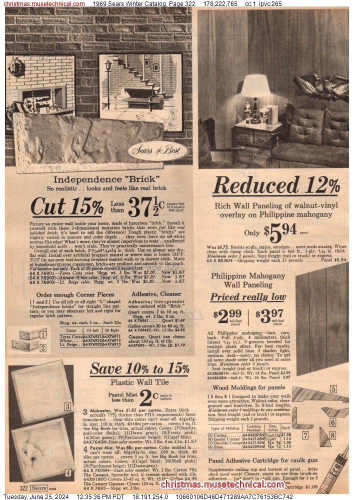 1969 Sears Winter Catalog, Page 322