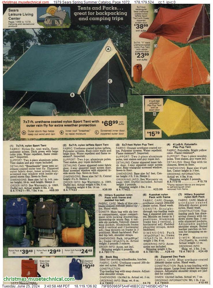 1979 Sears Spring Summer Catalog, Page 1072