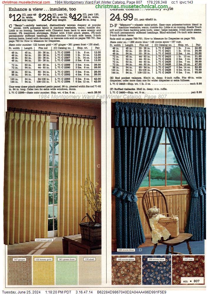 1984 Montgomery Ward Fall Winter Catalog, Page 807