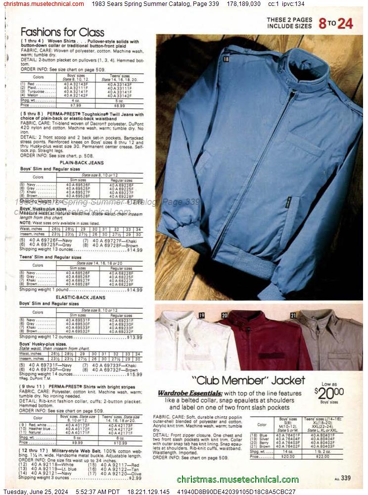 1983 Sears Spring Summer Catalog, Page 339
