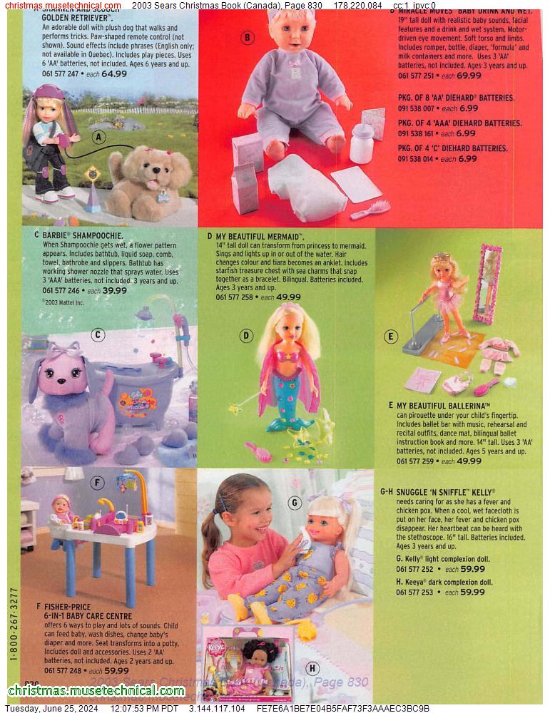 2003 Sears Christmas Book (Canada), Page 830