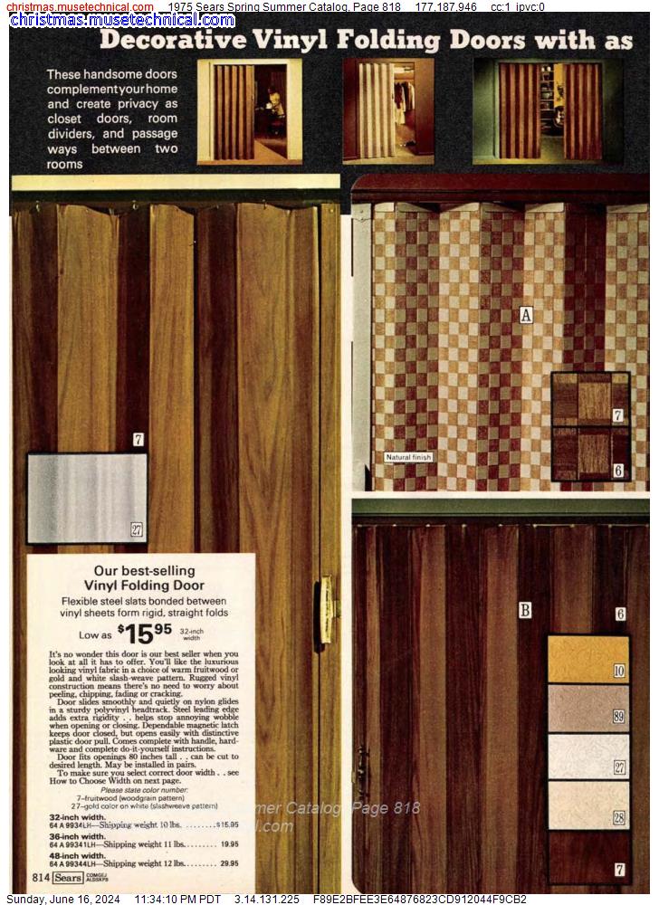 1975 Sears Spring Summer Catalog, Page 818