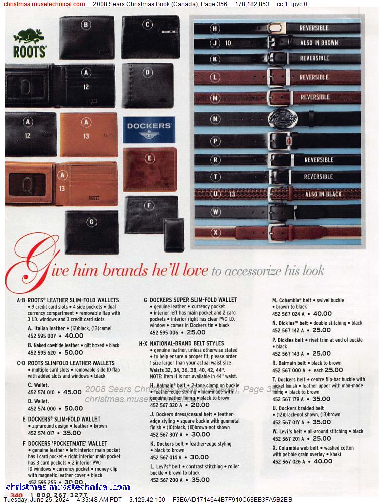 2008 Sears Christmas Book (Canada), Page 356