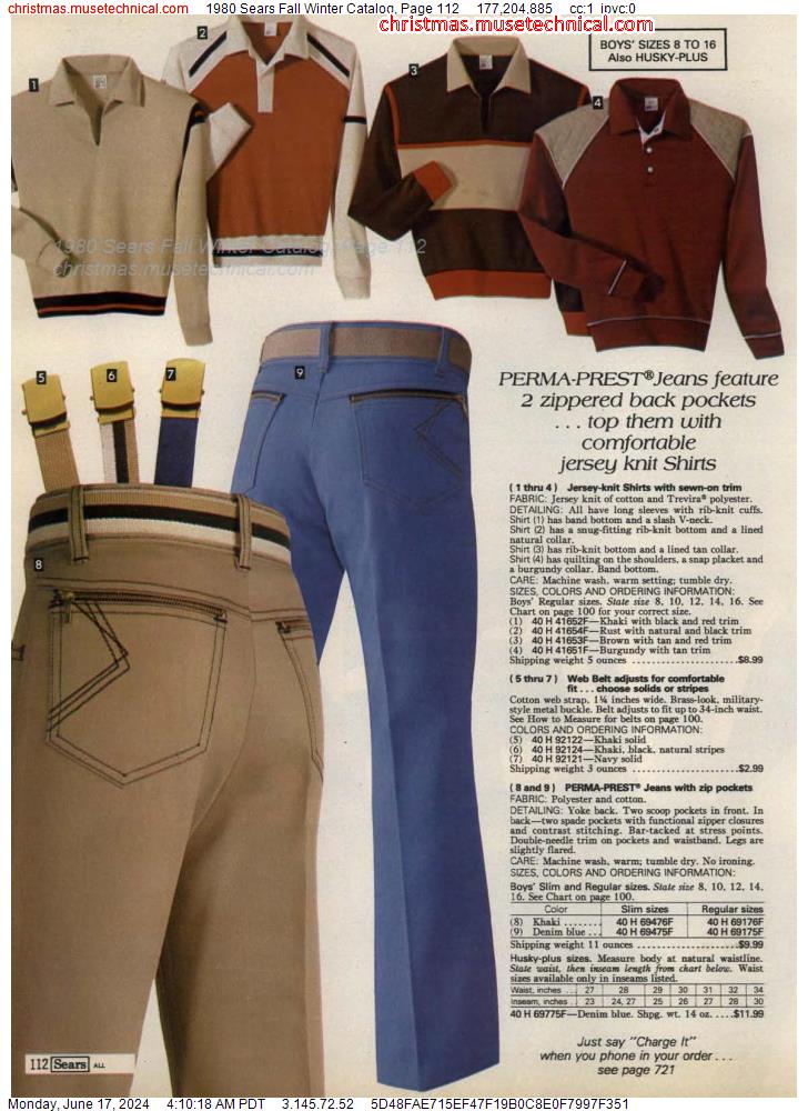 1980 Sears Fall Winter Catalog, Page 112