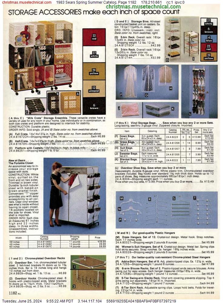 1983 Sears Spring Summer Catalog, Page 1182