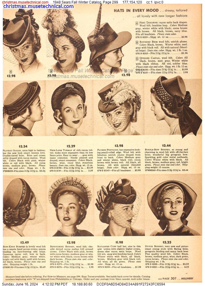 1948 Sears Fall Winter Catalog, Page 299
