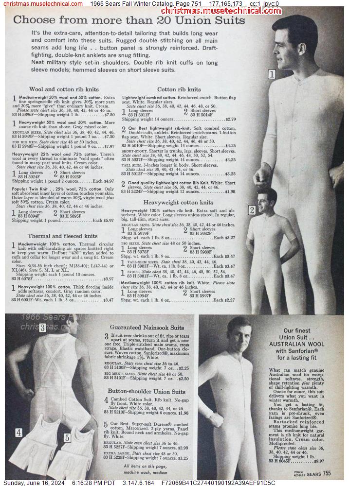 1966 Sears Fall Winter Catalog, Page 751