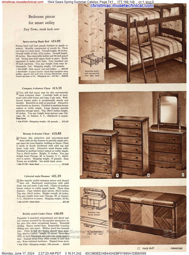 1944 Sears Spring Summer Catalog, Page 741