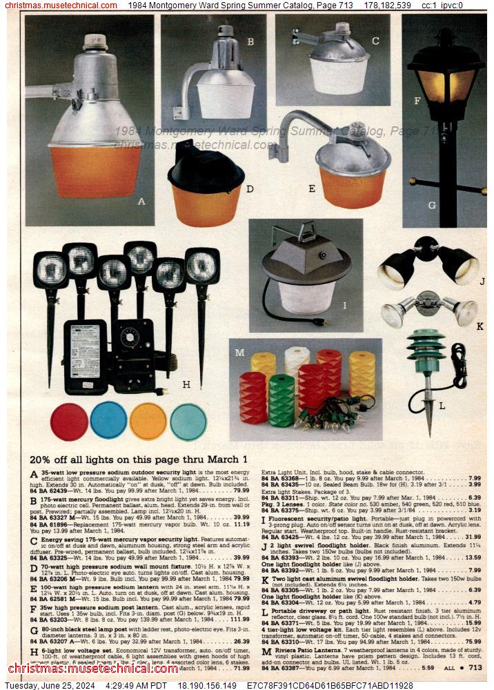 1984 Montgomery Ward Spring Summer Catalog, Page 713