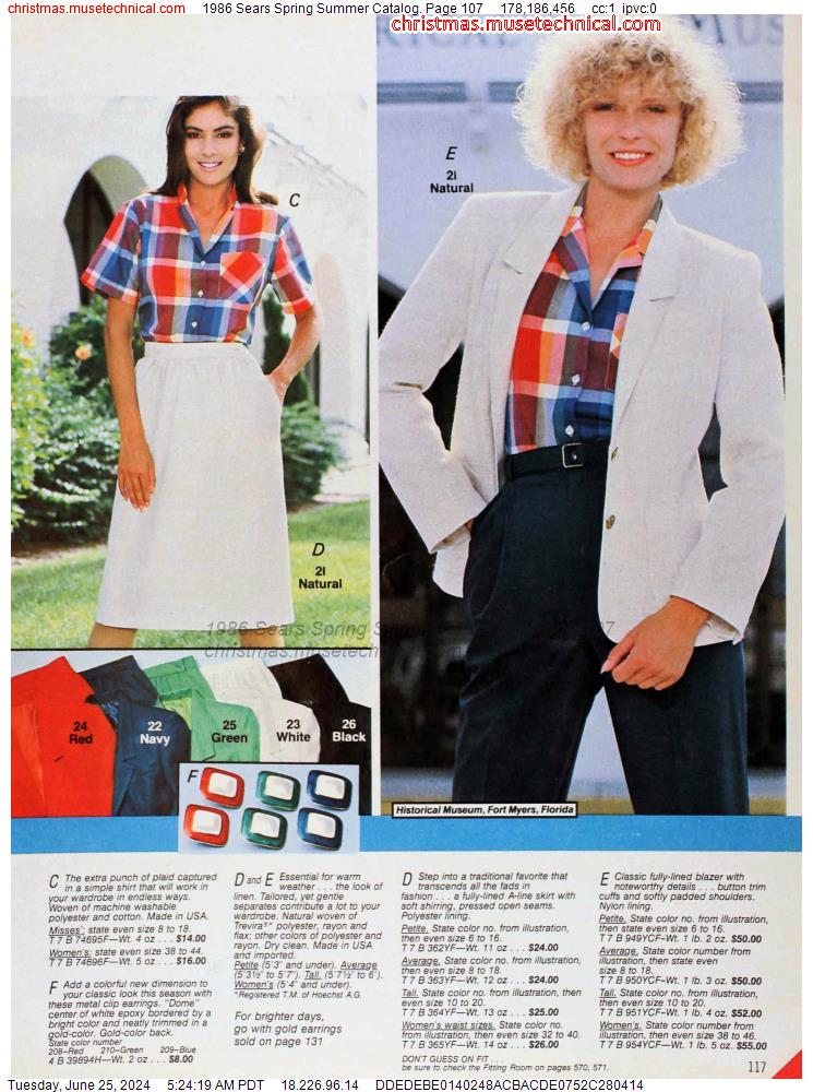 1986 Sears Spring Summer Catalog, Page 107