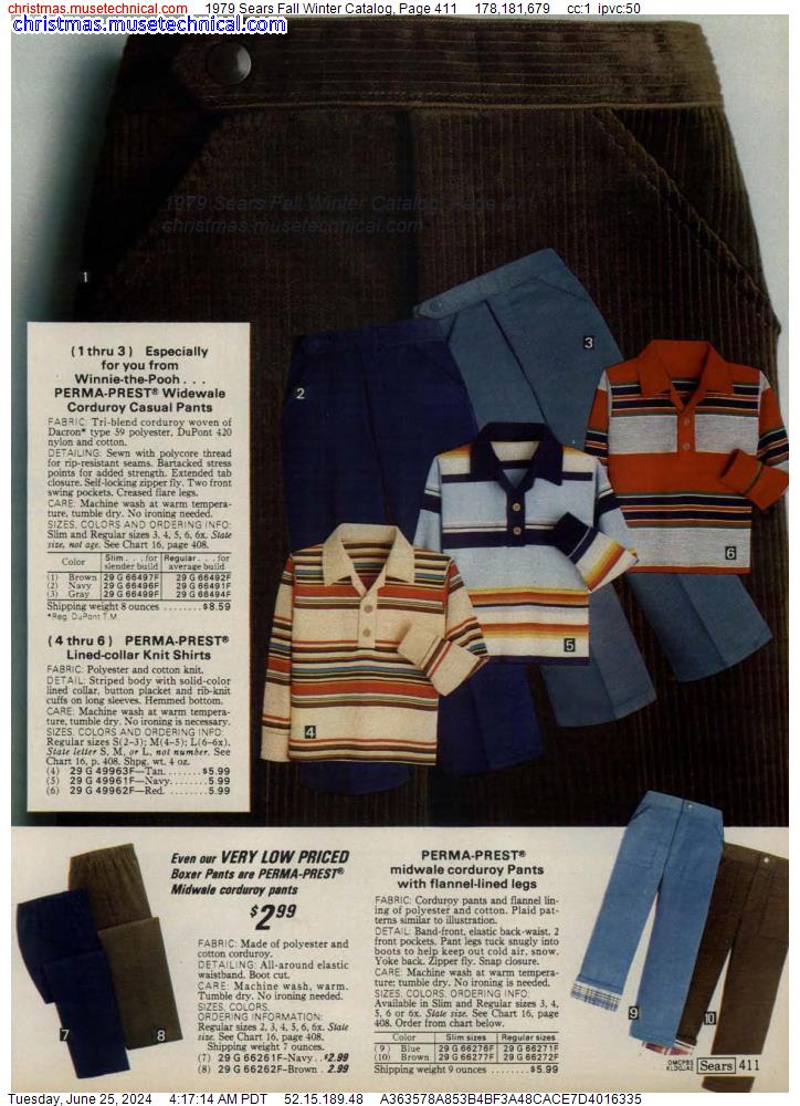 1979 Sears Fall Winter Catalog, Page 411