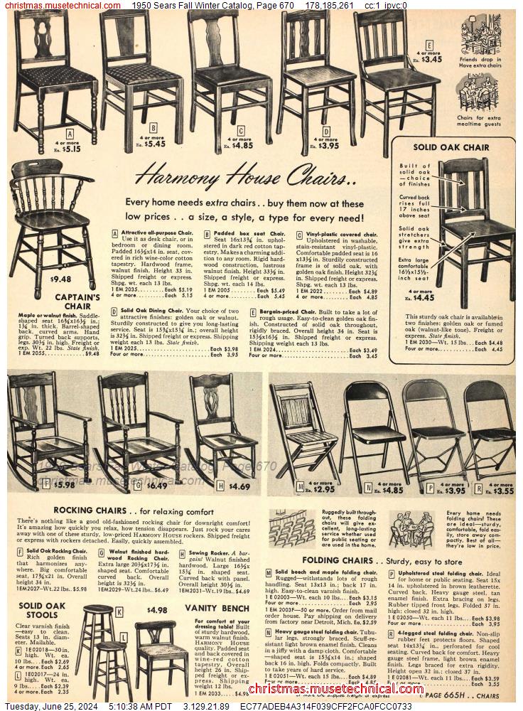 1950 Sears Fall Winter Catalog, Page 670