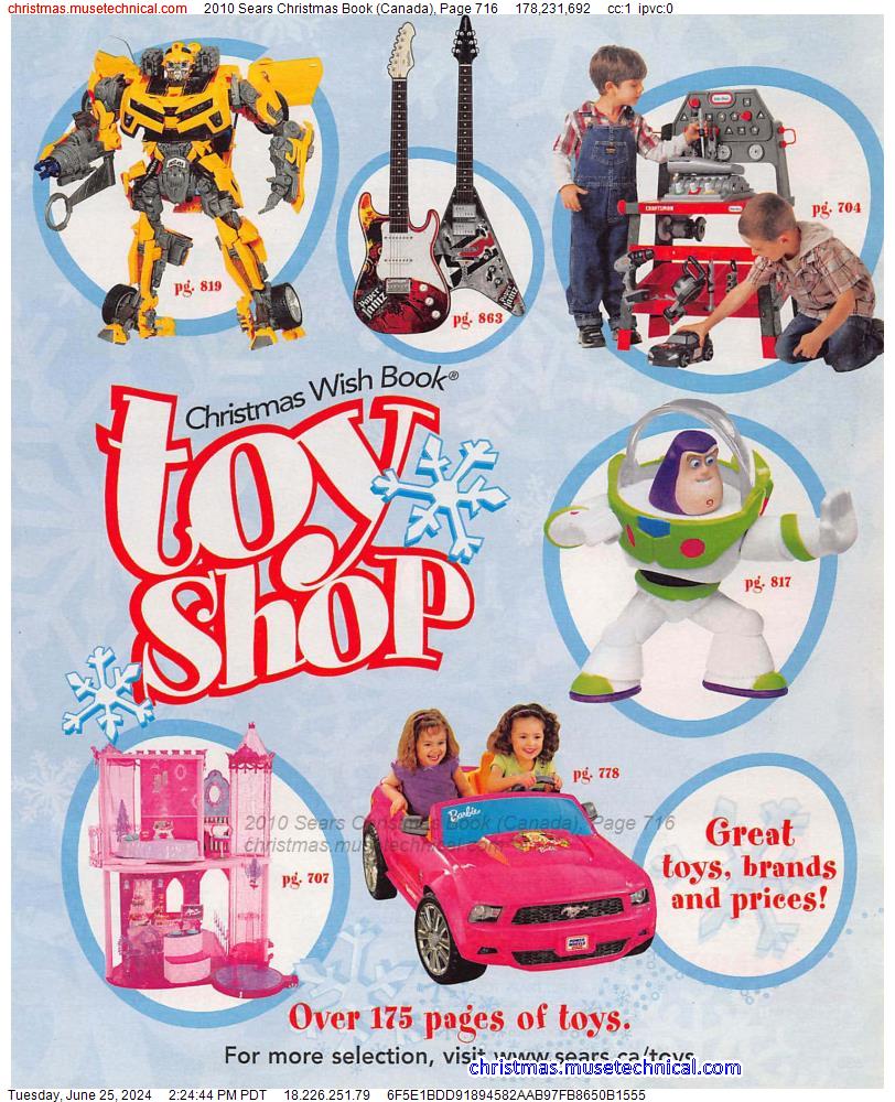 2010 Sears Christmas Book (Canada), Page 716
