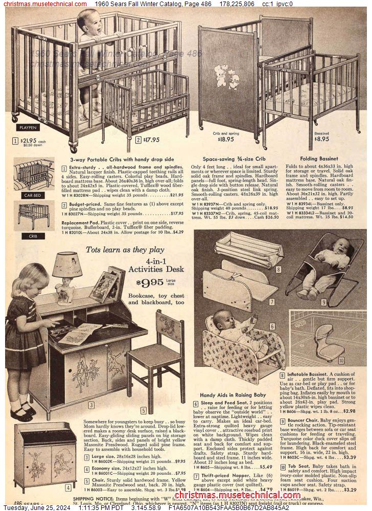 1960 Sears Fall Winter Catalog, Page 486