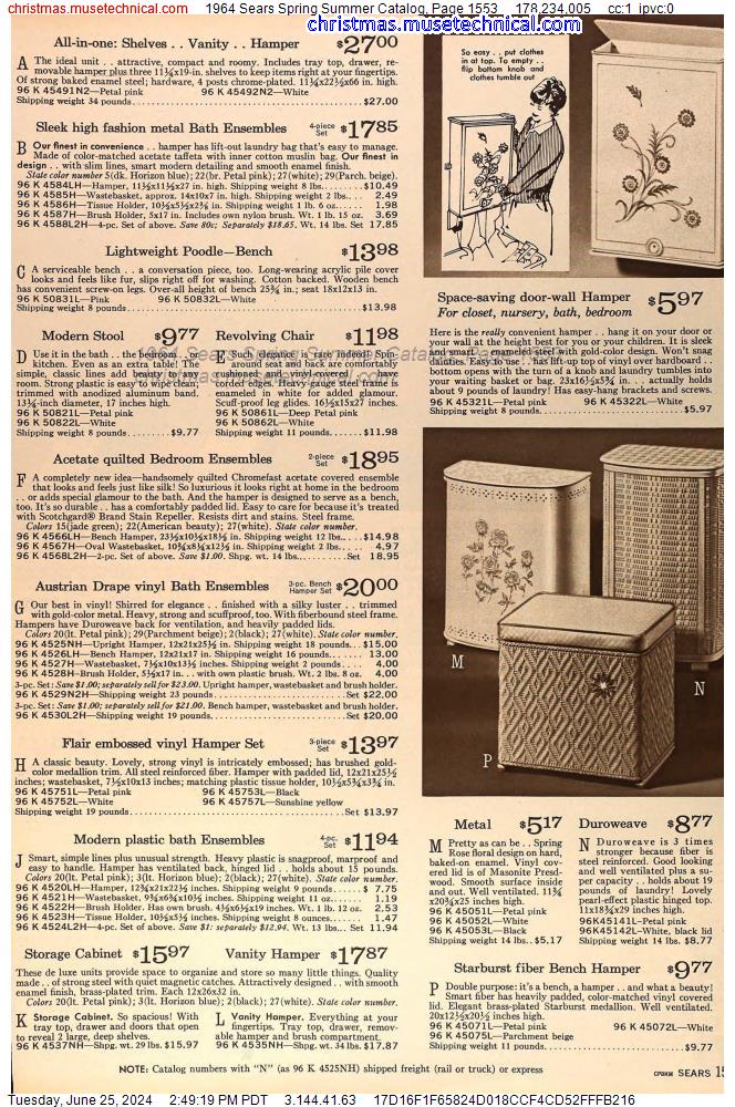 1964 Sears Spring Summer Catalog, Page 1553