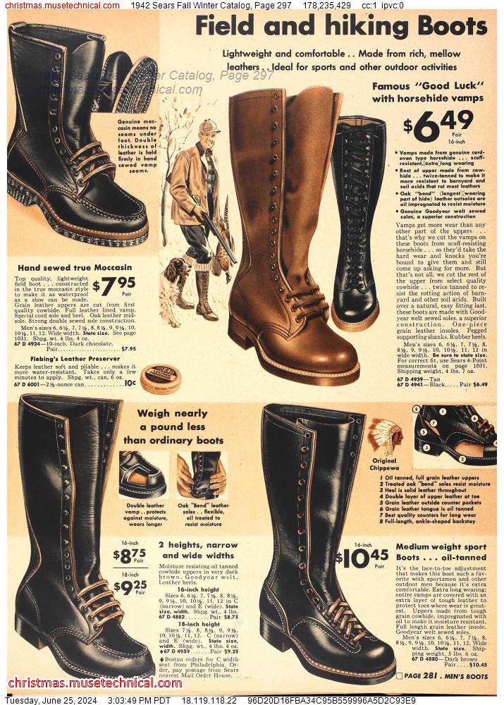 1942 Sears Fall Winter Catalog, Page 297