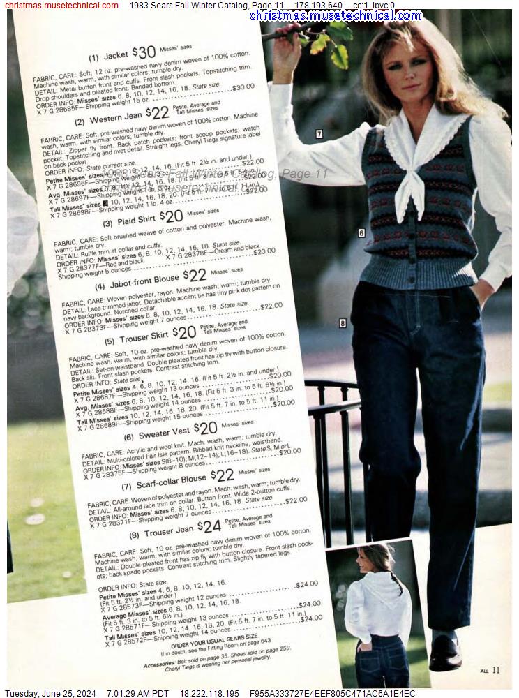 1983 Sears Fall Winter Catalog, Page 11