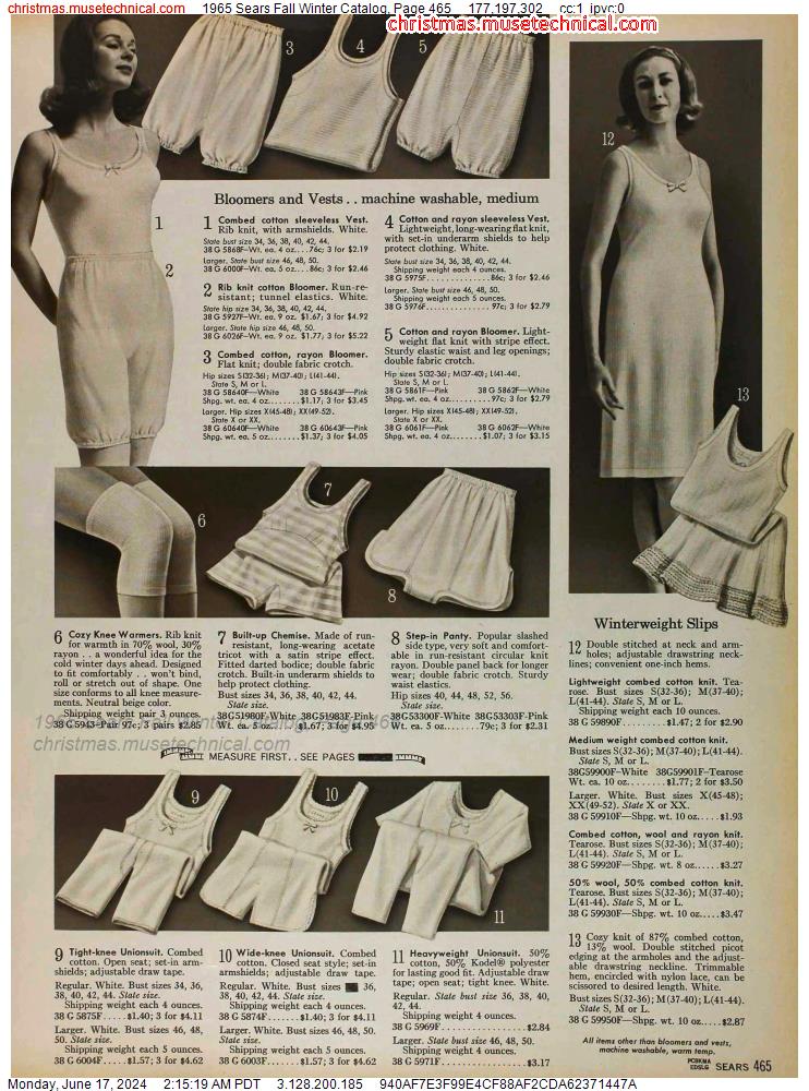 1965 Sears Fall Winter Catalog, Page 465