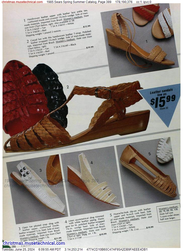 1985 Sears Spring Summer Catalog, Page 389