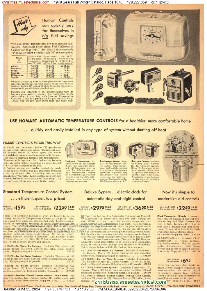 1948 Sears Fall Winter Catalog, Page 1076