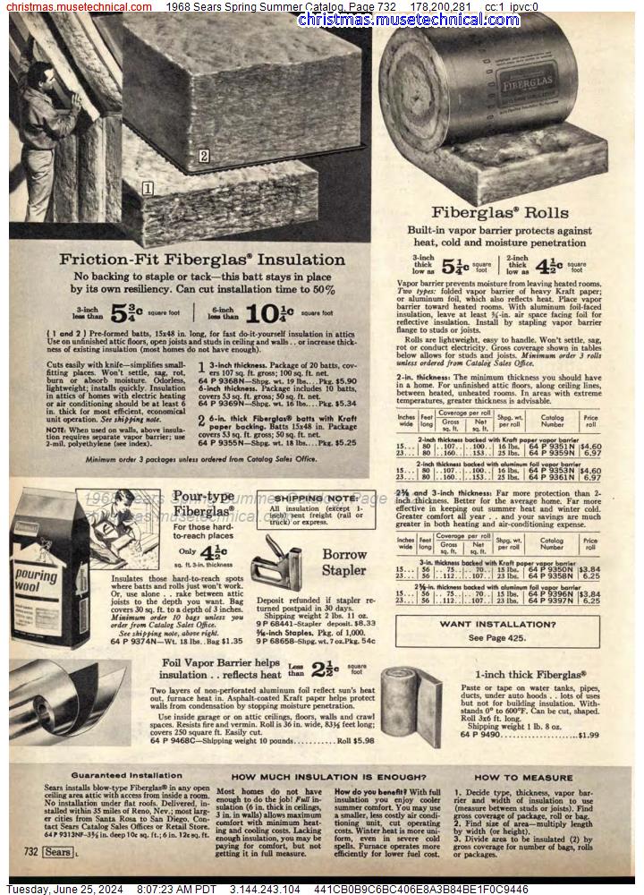 1968 Sears Spring Summer Catalog, Page 732