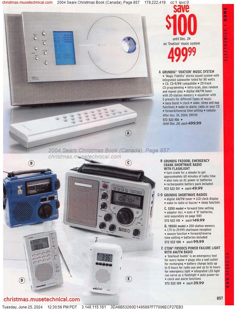 2004 Sears Christmas Book (Canada), Page 857