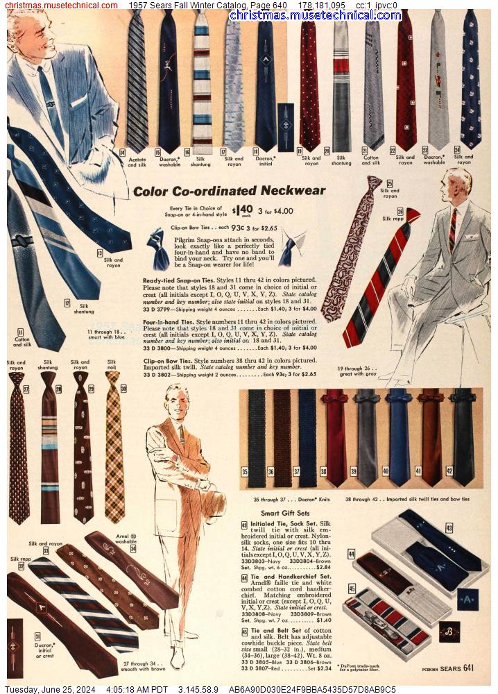 1957 Sears Fall Winter Catalog, Page 640