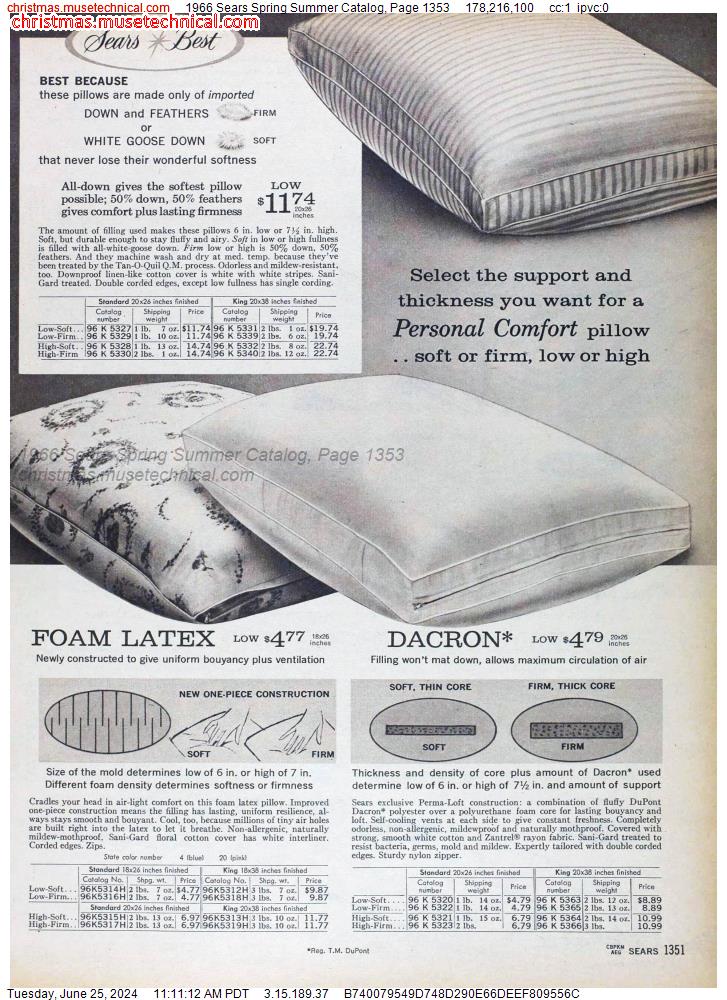 1966 Sears Spring Summer Catalog, Page 1353