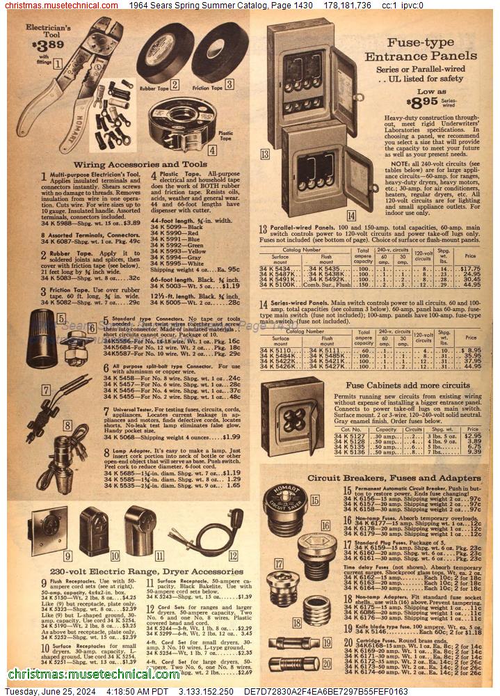 1964 Sears Spring Summer Catalog, Page 1430