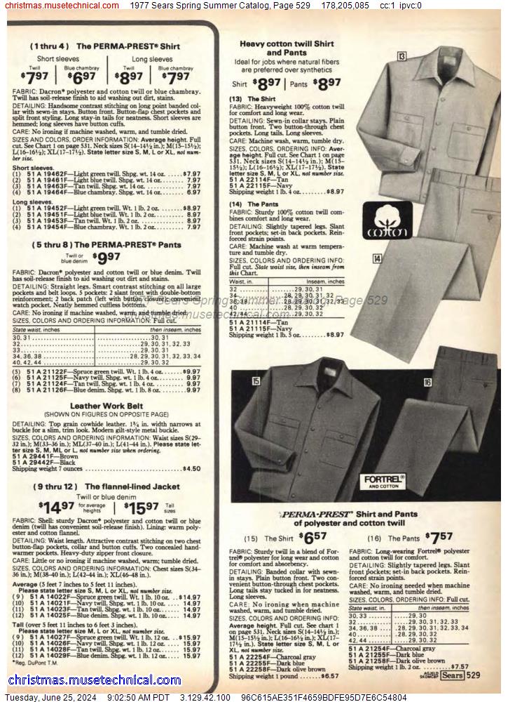 1977 Sears Spring Summer Catalog, Page 529