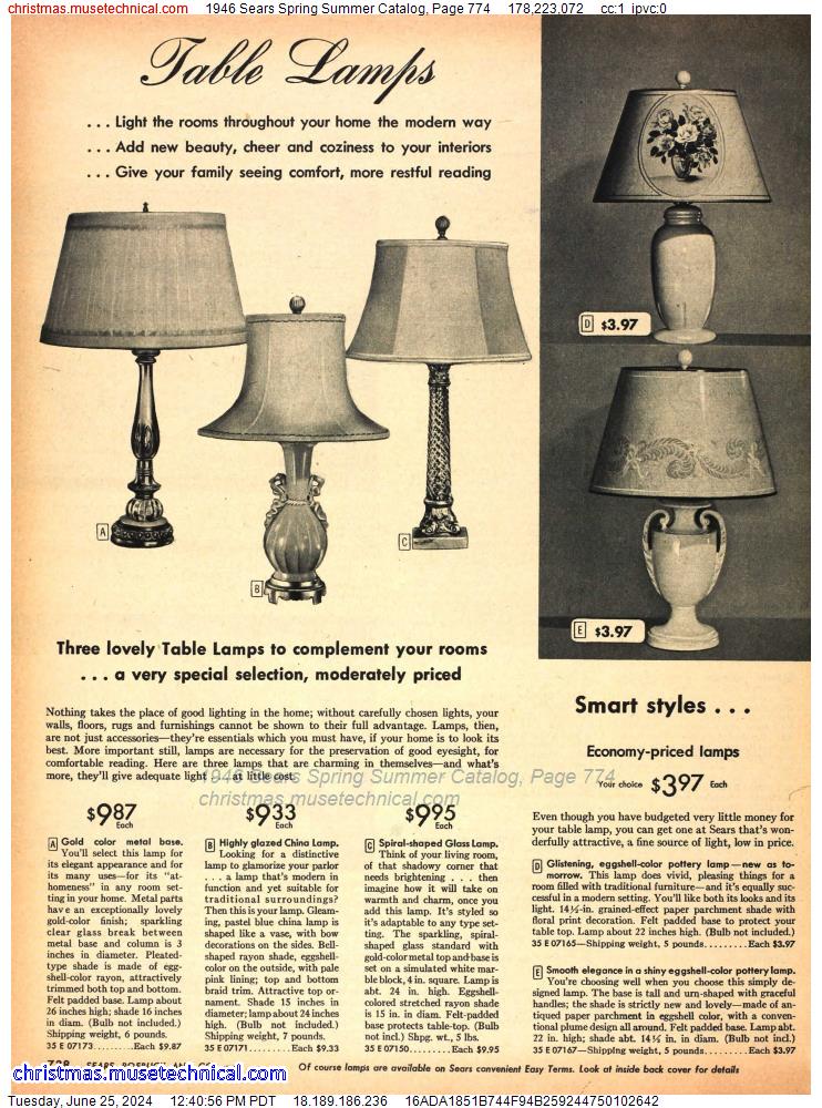 1946 Sears Spring Summer Catalog, Page 774