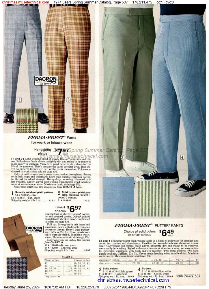 1974 Sears Spring Summer Catalog, Page 537