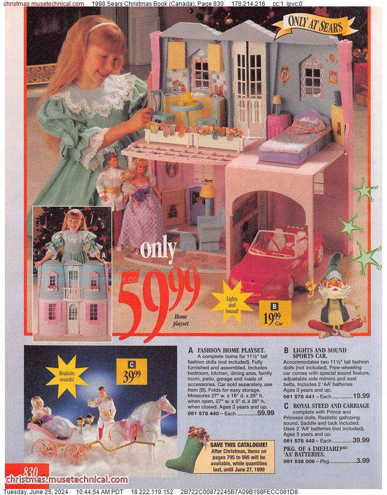 1998 Sears Christmas Book (Canada), Page 830