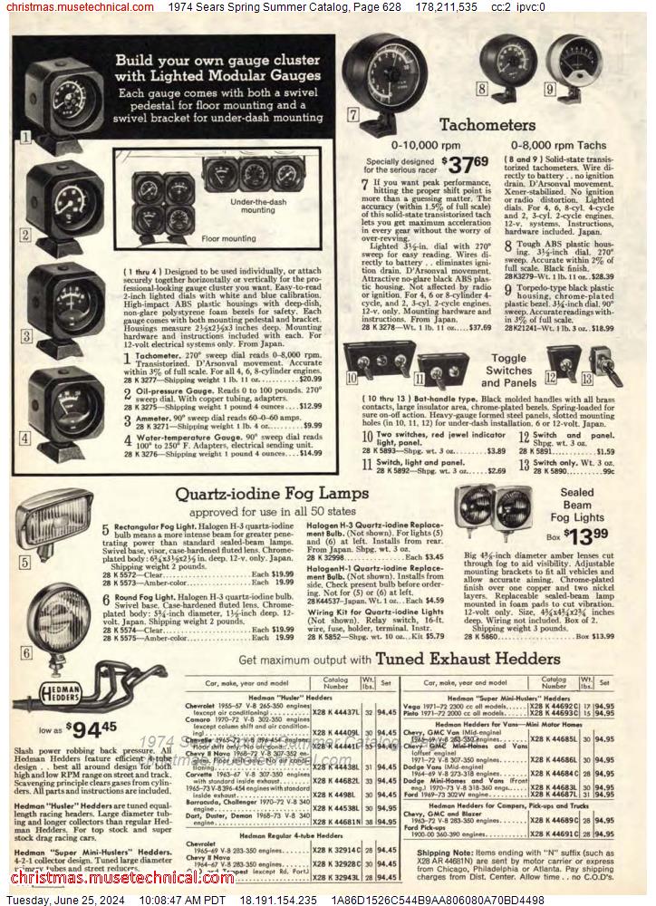 1974 Sears Spring Summer Catalog, Page 628