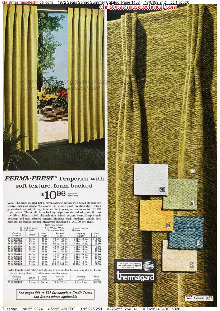 1972 Sears Spring Summer Catalog, Page 1453