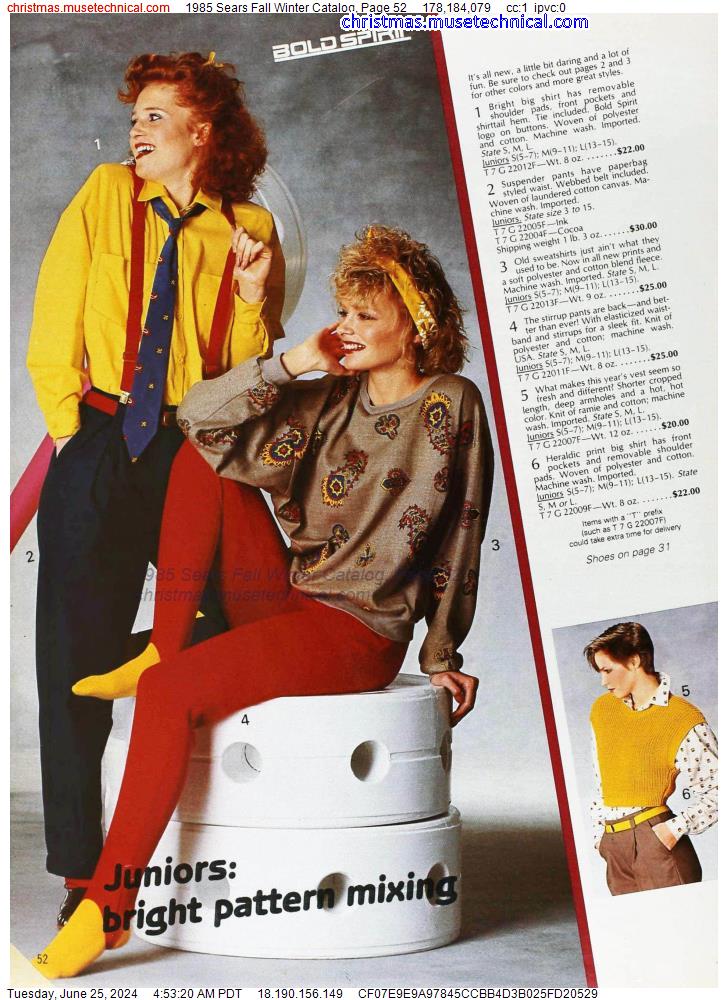 1985 Sears Fall Winter Catalog, Page 52